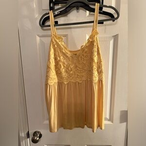 Cupio Lacy Tank Top Yellow Size Large